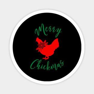 Xmas Chicken Merry Chickmas Magnet